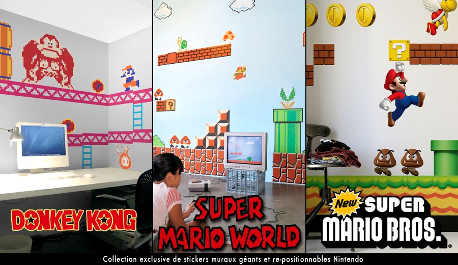 Stickers g&eacute;ants Nintendo chez Stickboutik.com