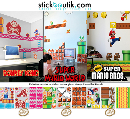 sticker boutik nitendo kit murale