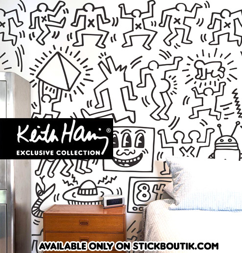 Keith Haring Symbols Wall panels - Exclusive & Official Keith Haring PopArt wall Stickers