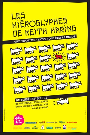 Affiche Expo Keith Haring - Stickers muraux - Collection Keith Haring