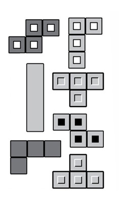 Stickers muraux Tetris en version rétro