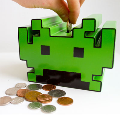 Tirelire sonore Space Invaders  14,95 € - Stickboutik.com