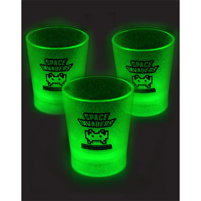 Verres Shooters phosphorescents Space Invaders  6,90 € - Stickboutik.com