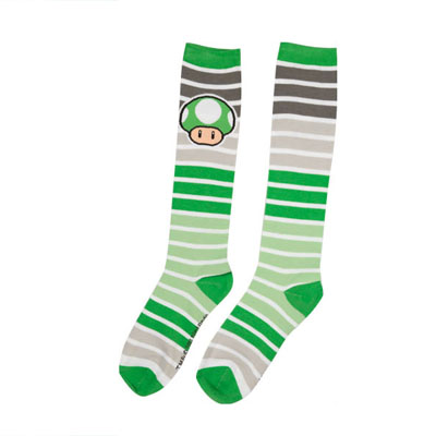 Chaussettes Nintendo rayes Toad Vert -  Super Mario  6,50 € - Stickboutik.com