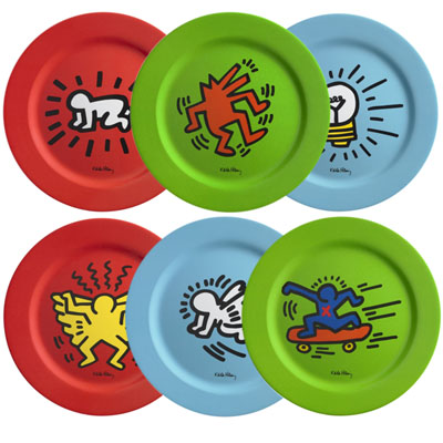 Set de 6 Assiettes 28cm Keith Haring  39,90 € - Stickboutik.com