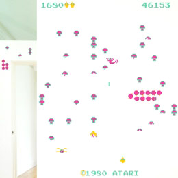 Geek & Gaming Wall Stickers  Centipede - Giant Wall Stickers by  Atari  - Original and exclusive Geek & Gaming Wall Stickers on Stickboutik.com