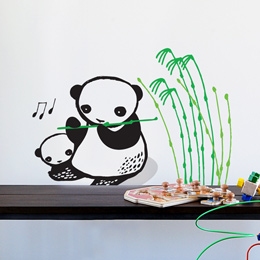 Musical Pandas - Kid...  WeeGallery: Wall Sticker & Wall Decal Image - Only on Stickboutik.com