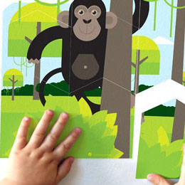 Geek, Design, Urban Art, Street Art, PopArt, Kids & Babies Exclusive Wall Stickers Jungle Wall Puzzle - Kids Wall Stickers  by  A Modern Eden - Original and exclusive Wall Stickers on Stickboutik.com