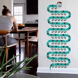 Snake with Legs  - G...  Jim Houser: Wall Sticker & Wall Decal Image - Only on Stickboutik.com