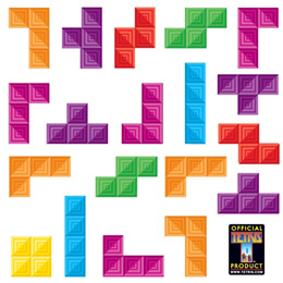 Tetris Cube - Mini W...  Tetris: Wall Sticker & Wall Decal Image - Only on Stickboutik.com