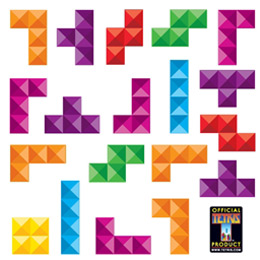 Tetris Pyramid - Min...  Tetris: Wall Sticker & Wall Decal Image - Only on Stickboutik.com