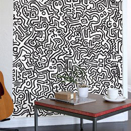 Geek, Design, Urban Art, Street Art, PopArt, Kids & Babies Exclusive Wall Stickers Movement - Black Giant Wall Murals by  Keith Haring - Original and exclusive Wall Stickers on Stickboutik.com