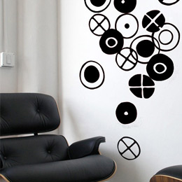 Circles - Small Blac...  Charles & Ray EAMES: Wall Sticker & Wall Decal Image - Only on Stickboutik.com