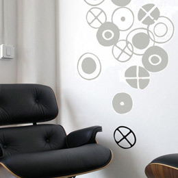 Stickers muraux Circles M par Charles EAMES