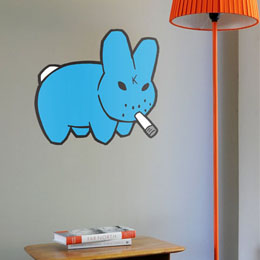 Sticker muraux Smorkin Labbit - L par KidRobot - Sticker muraux gants indits & officiels!