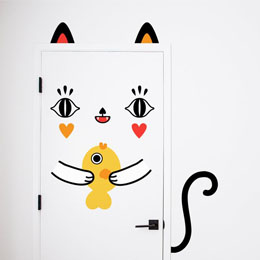 Sticker muraux Miss Kat par Muxxi - Stickers muraux pour enfants et bbs - Une exclusivit Stickboutik.com