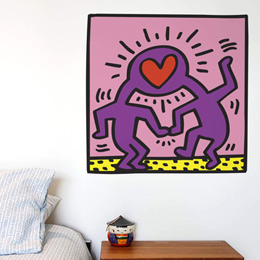 Geek, Design, Urban Art, Street Art, PopArt, Kids & Babies Exclusive Wall Stickers Love Heads Wall Sticker by  Keith Haring - Original and exclusive Wall Stickers on Stickboutik.com