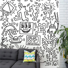 Geek, Design, Urban Art, Street Art, PopArt, Kids & Babies Exclusive Wall Stickers Symbols - Black Giant Wall Murals by  Keith Haring - Original and exclusive Wall Stickers on Stickboutik.com