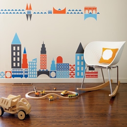 Sticker muraux City par Boodalee - Stickers muraux pour enfants et bbs - Une exclusivit Stickboutik.com