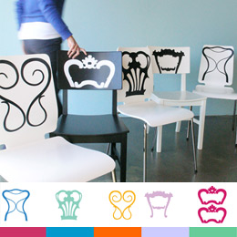 Geek, Design, Urban Art, Street Art, PopArt, Kids & Babies Exclusive Wall Stickers Classic Chair Backs  by  Jan Habraken - Original and exclusive Wall Stickers on Stickboutik.com