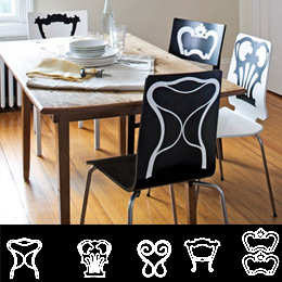 Geek, Design, Urban Art, Street Art, PopArt, Kids & Babies Exclusive Wall Stickers Classic Chair Backs  by  Jan Habraken - Original and exclusive Wall Stickers on Stickboutik.com