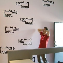 Urban & PopArt Wall Stickers Barking Dogs Wall Stickers by Keith Haring - Original and exclusive Urban Art, Street Art & PopArt Wall Stickers on Stickboutik.com
