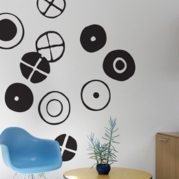 Stickers muraux Circles XL par Charles EAMES