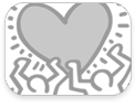 stickboutik.com - Dancing Heart XXL par Keith Haring