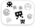 stickboutik.com - Stickers Mini Space Invaders (Petit modèle) - REPOSITIONNABLES