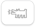 stickboutik.com - Stickers Barking Dogs (Grand modèle)par Keith Haring