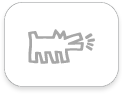 stickboutik.com - Stickers Barking Dogs (Grand modèle)par Keith Haring