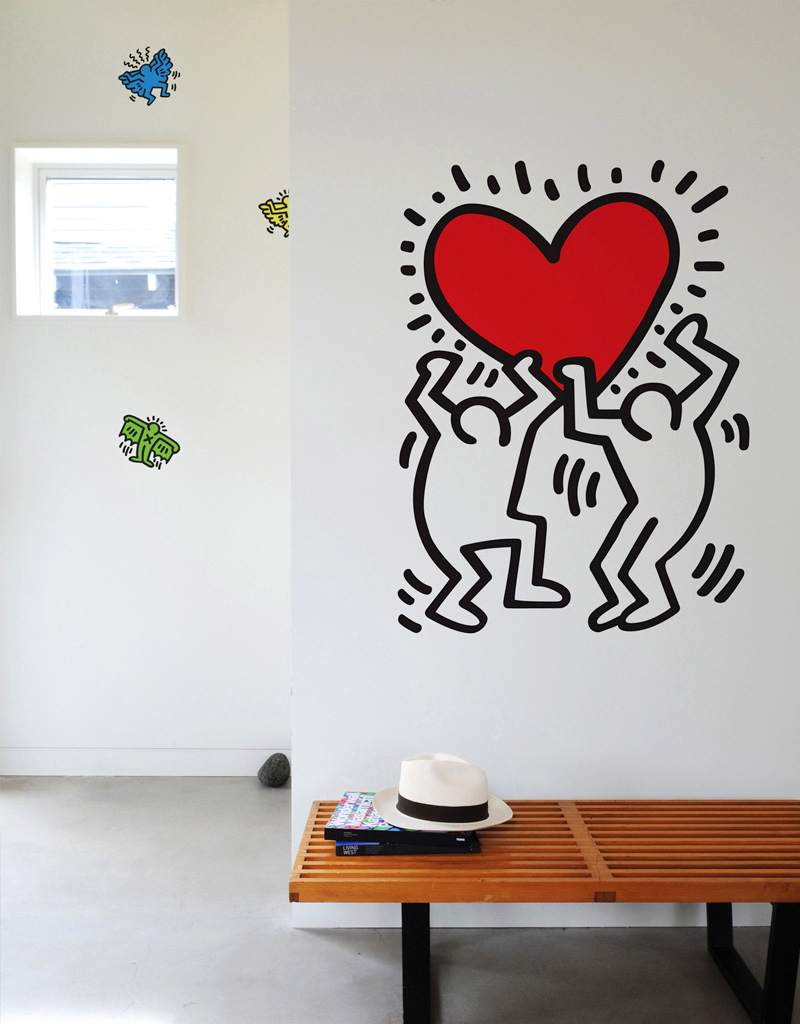 Sticker Dancing Heart par  Keith Haring