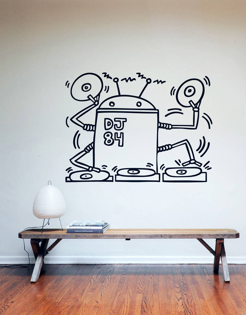 DJ Robot 1984 Wall Sticker  Keith Haring: Wall Sticker & Wall Decal Main Image