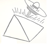 Contenu du pack: Sticker Spaceship Pyramid Keith Haring