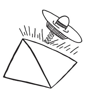 Stickers Muraux et stickers deco Sticker Spaceship Pyramid chez stickboutik.com