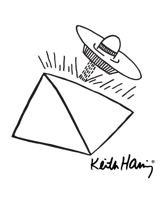 Sticker Spaceship Pyramid par  Keith Haring