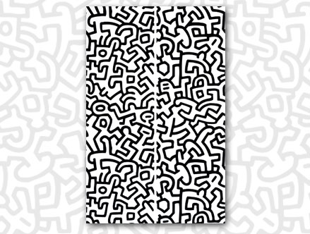 Contenu du pack: Stickers PopShop Fresque Murale Keith Haring