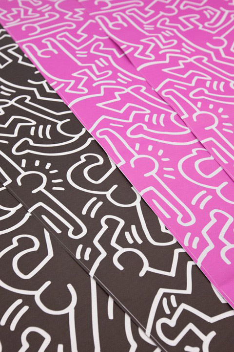 Fresque Murale Dancers Noir  par  Keith Haring