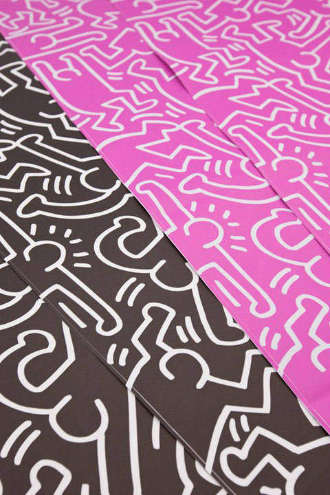 Dancers Pink Giant Wall Murals  Keith Haring: Wall Sticker & Wall Decal Main Image