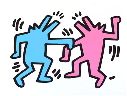 Contenu du pack: Sticker Dancing Dogs Keith Haring