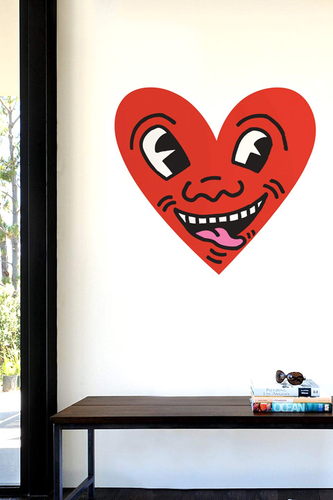  Keith Haring - Heart Face Wall Sticker & Wall Decals only on Stickboutik.com - 1/2