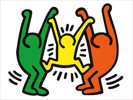 Family Wall Sticker  Keith Haring: Sticker / Wall Decal Outline