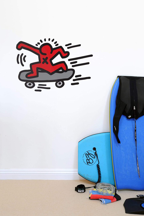 Skater Wall Sticker  Keith Haring: Wall Sticker & Wall Decal Main Image