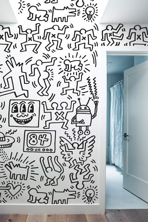 Fresque Murale Symboles  par  Keith Haring