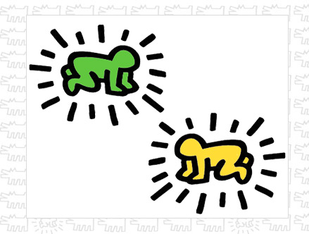 Contenu du pack: Sticker Radiant Baby Keith Haring