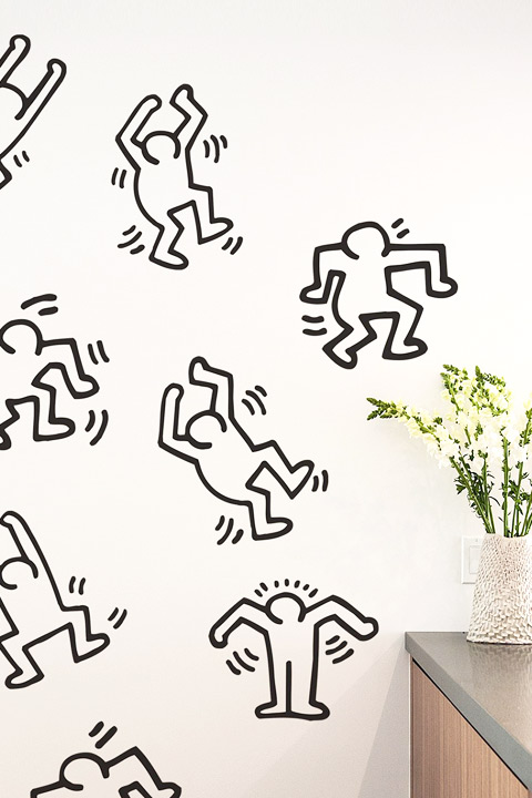 Stickers muraux Dancers  par Keith Haring