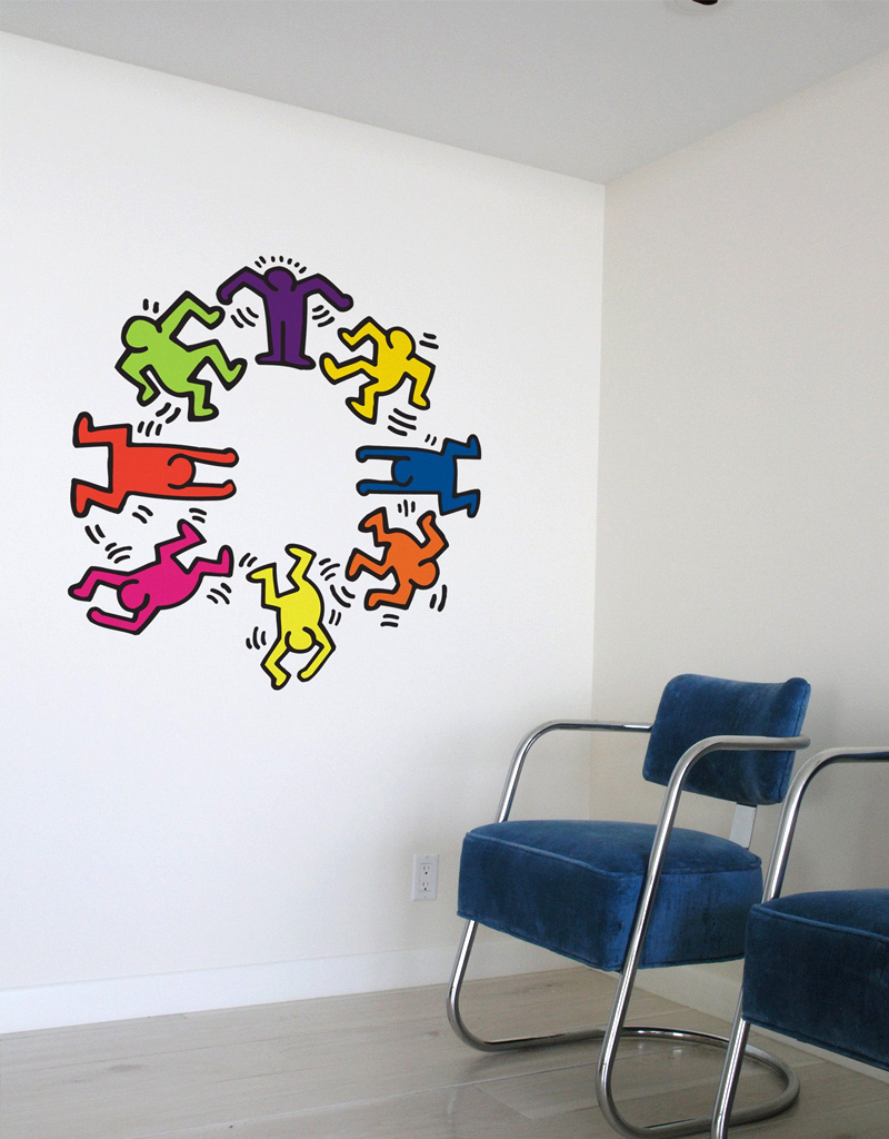 Dancers Colour Wall Stickers Keith Haring: Wall Sticker & Wall Decal Main Image