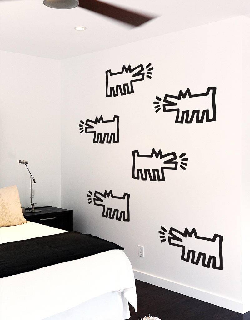 Barking Dogs Wall Stickers Keith Haring: Wall Sticker & Wall Decal Main Image