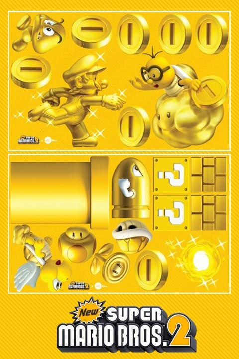 Stickers New Super Mario Bros. 2 - Version XXL: Stickers géants officiels Super Mario par Nintendo - 3/8