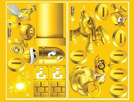 NewSuperMario Bros.2 [Mini]   Nintendo : Sticker / Wall Decal Outline